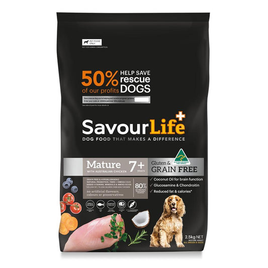 Savourlife Grain Free Mature 7+ With Australian Chicken Dry Dog Food