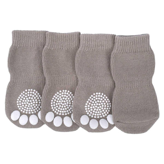 Lexi & Me Dog Grippy Socks 4 Pack Grey