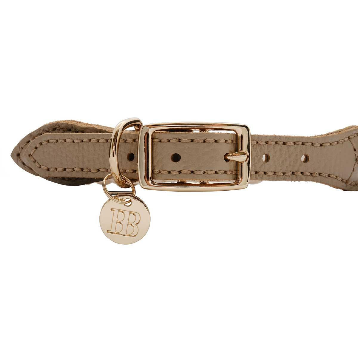 Buddy & Belle Leather/Rope Collar Mocha