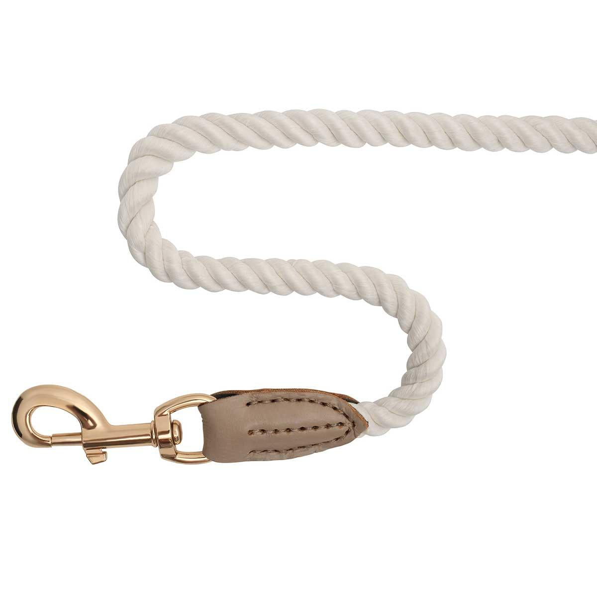 Buddy & Belle Leather/Rope Lead Mocha