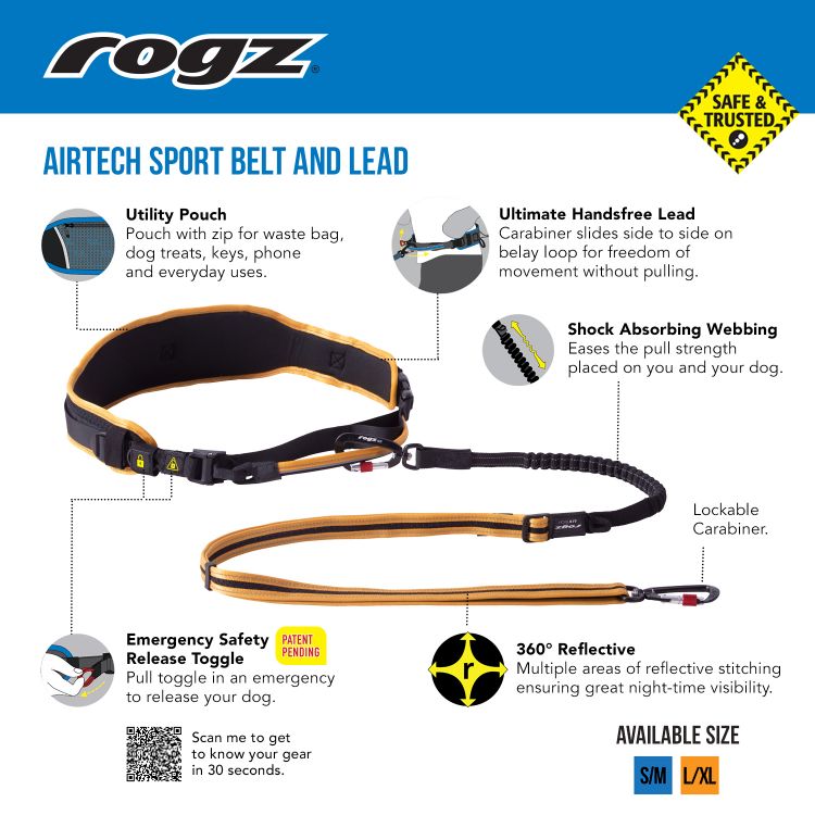 Rogz AirTech Sport Belt & Lead