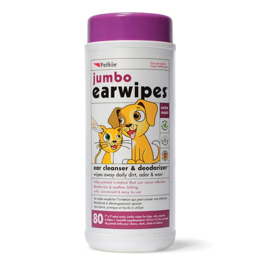 Petkin Jumbo Earwipes for Cat & Dogs