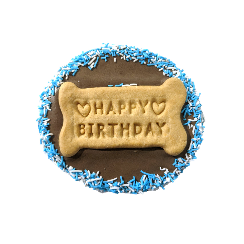 Huds & Toke Happy Birthday Carob Dog Cookie 12cm