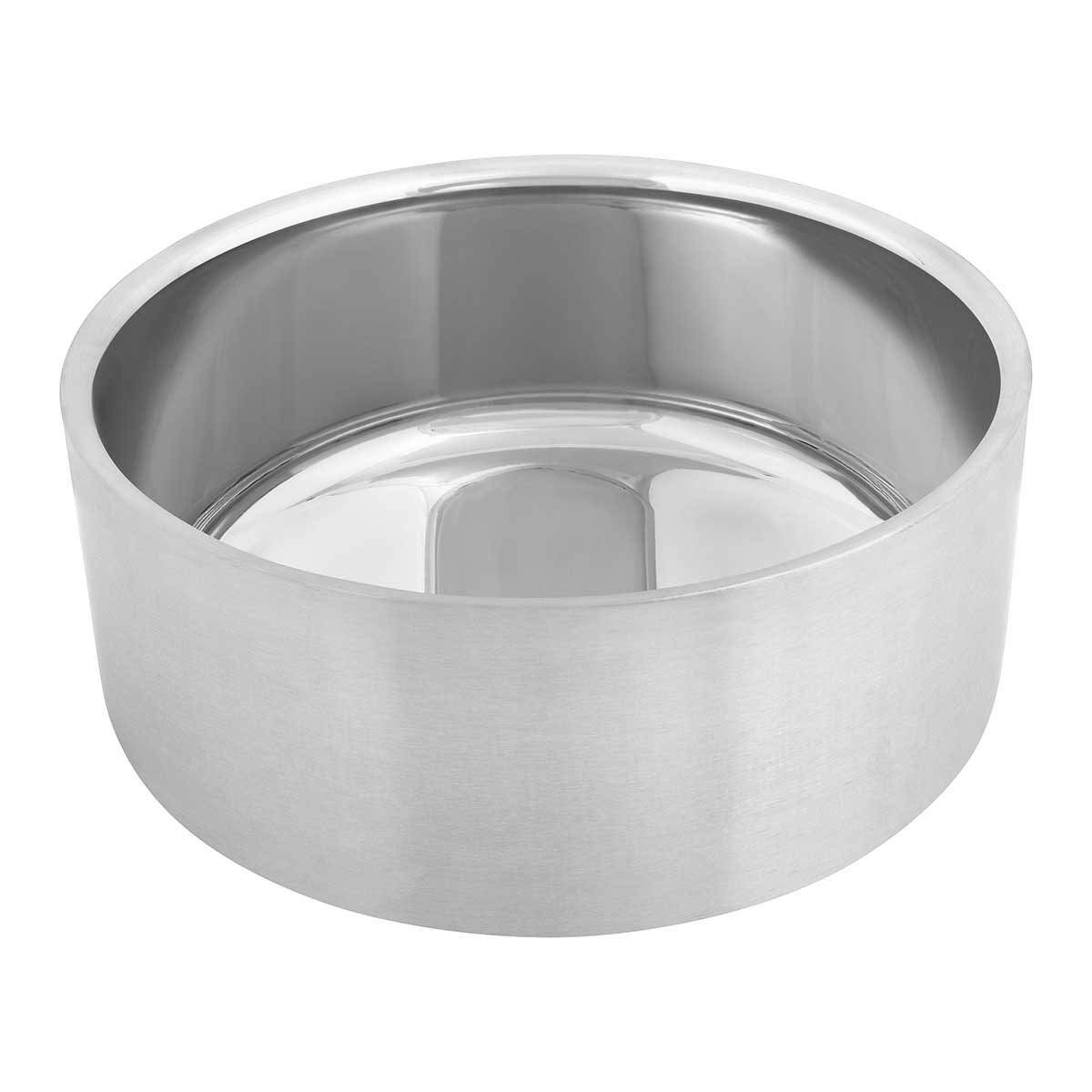 Buddy & Belle Round Double Wall Dog Bowl Satin Polish