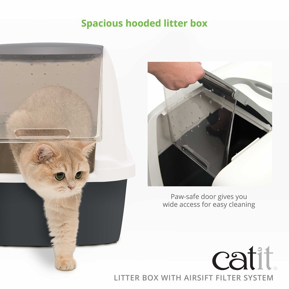 Catit Airsift Hooded Cat Litter Tray Set