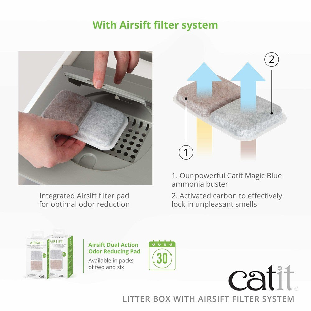Catit Airsift Hooded Cat Litter Tray Set