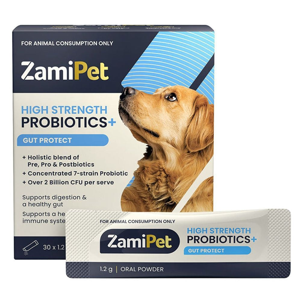 ZamiPet High Strength Probiotics+ Gut Protect Dog Supplement