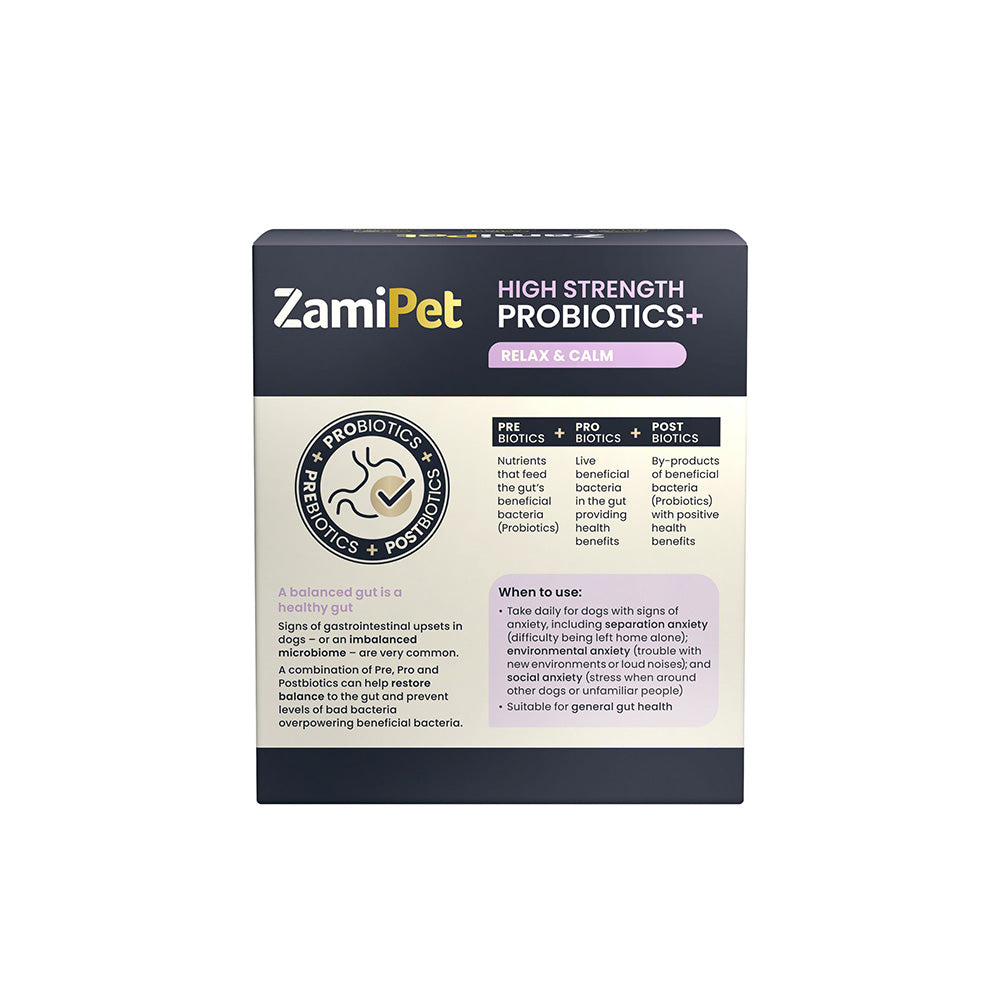 ZamiPet High Strength Probiotics+ Relax & Calm for Dogs 30 x 1.2g