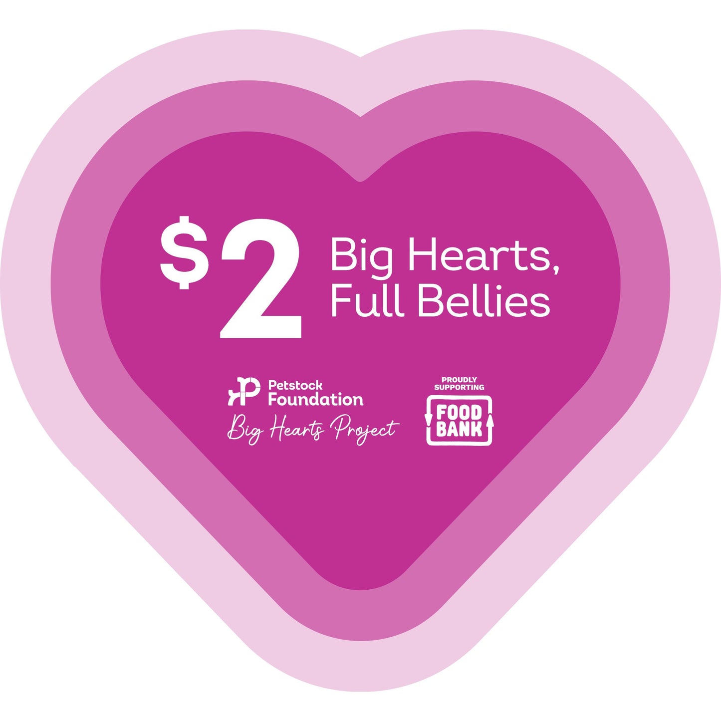 Petstock Foundation Big Hearts Project Donation $2