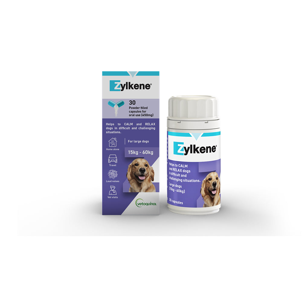 Zylkene Capsules 450mg For Dogs 15-60kg 30pk