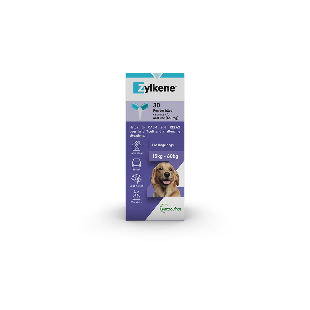 Zylkene Capsules 450mg For Dogs 15-60kg 30pk