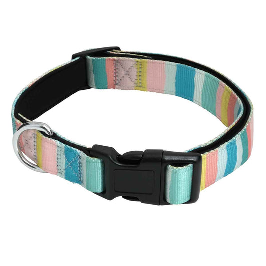 Lexi & Me Rainbow Stripe Dog Collar