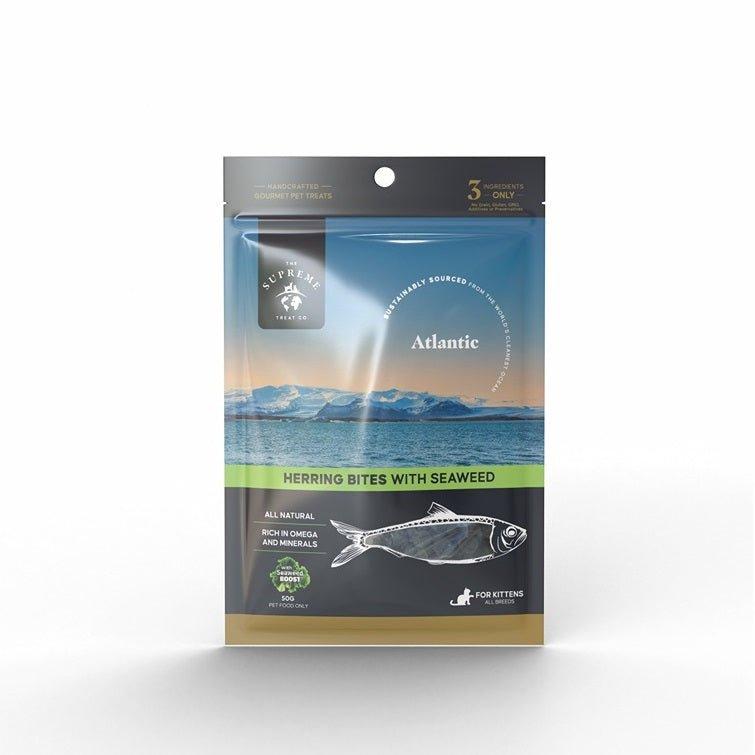 The Supreme Treat Co Herring Puppy Bites with Seaweed Dog Treats 80g