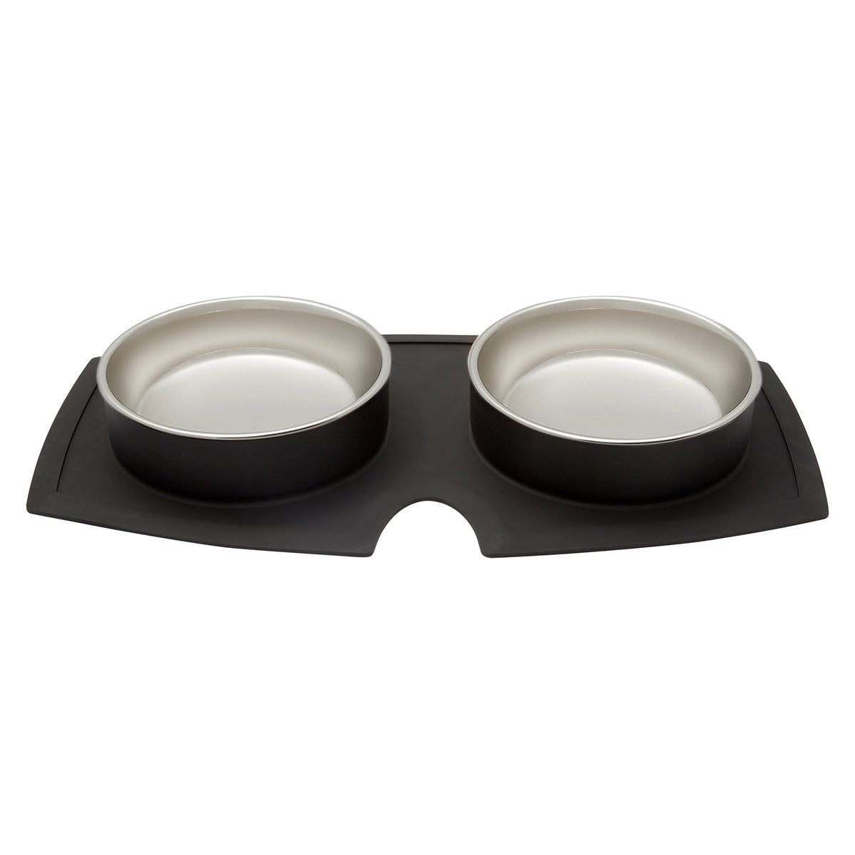 Buddy & Belle Double Silicone Dog Bowls Grey