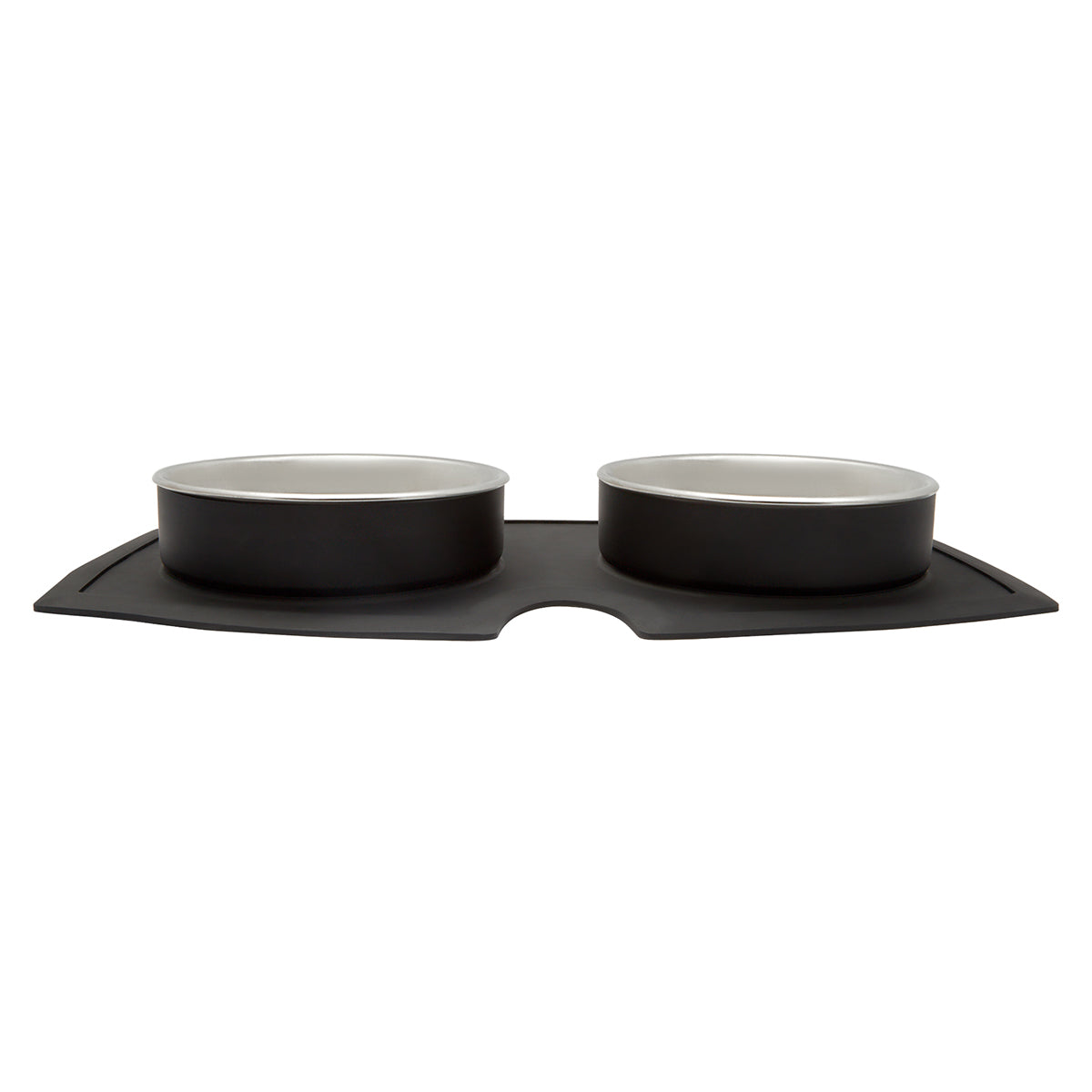 Buddy & Belle Double Silicone Dog Bowls Grey