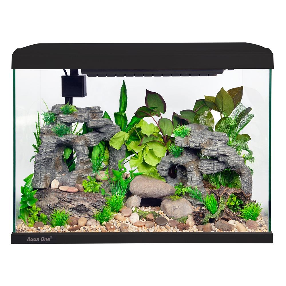 Aqua One LifeStyle Classic 72 Complete Glass Fish Aquarium 60cm 72L Satin Black