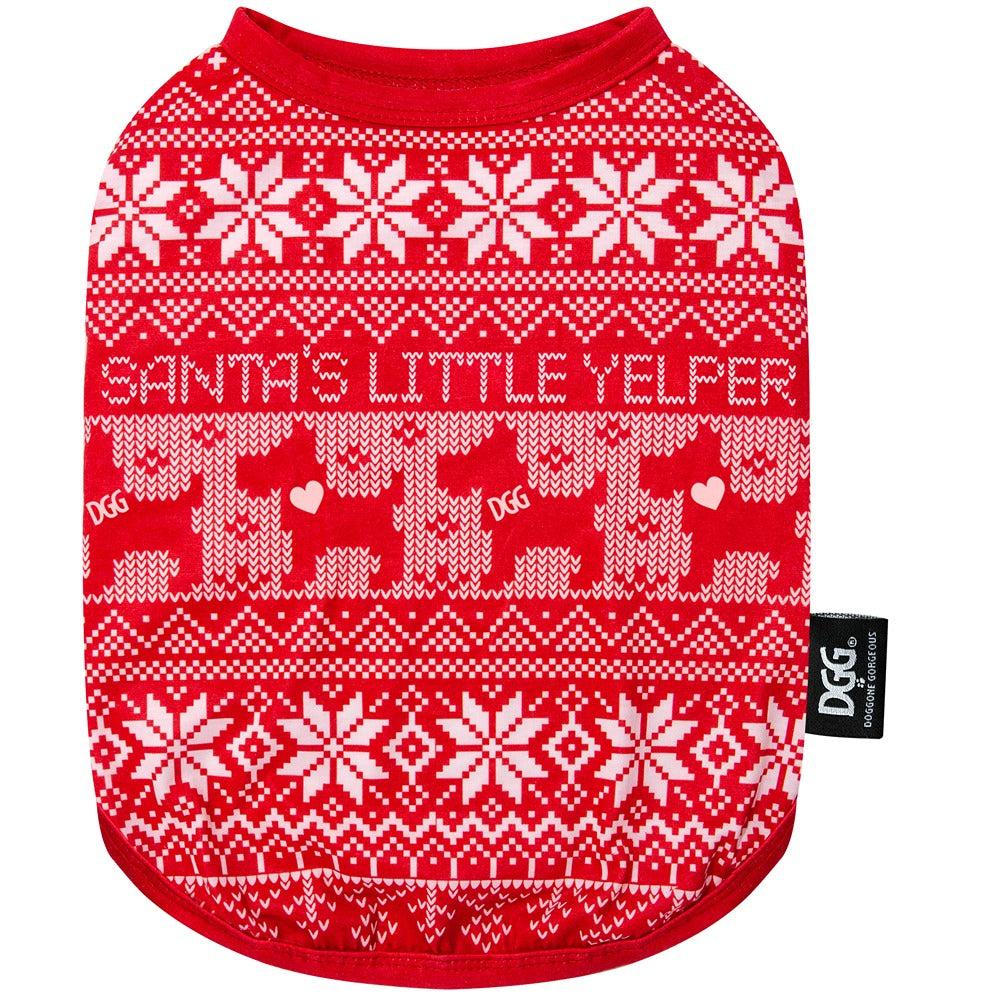 DGG Santas Little Yelper Dog Christmas T-shirt