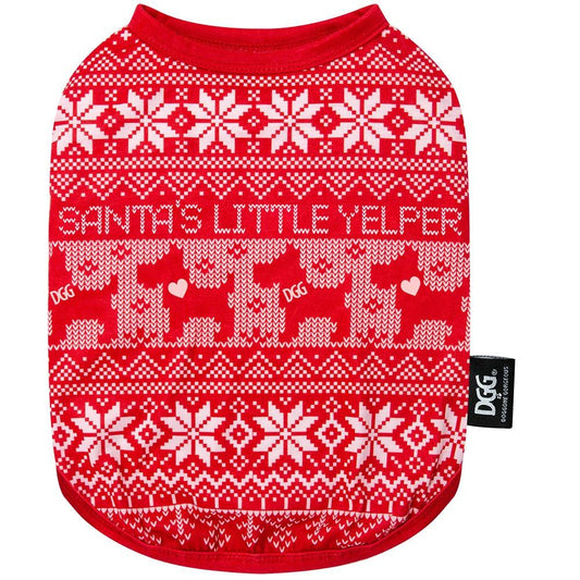 DGG Santas Little Yelper Dog Christmas T-shirt
