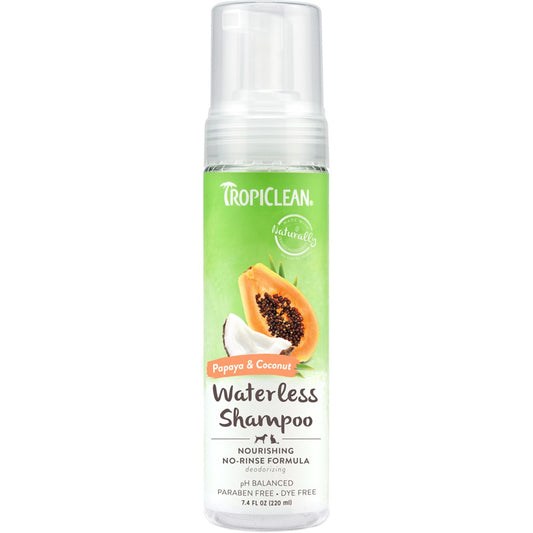 TropiClean Papaya & Coconut Waterless Shampoo 220mL