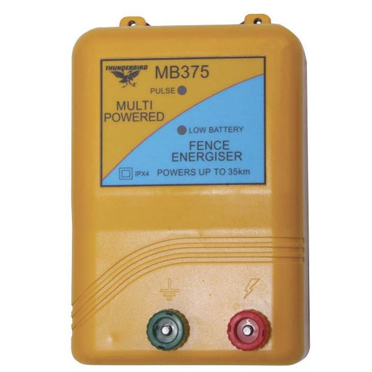 Thunderbird MB375 Mains & Battery Electric Fence Energiser 20km