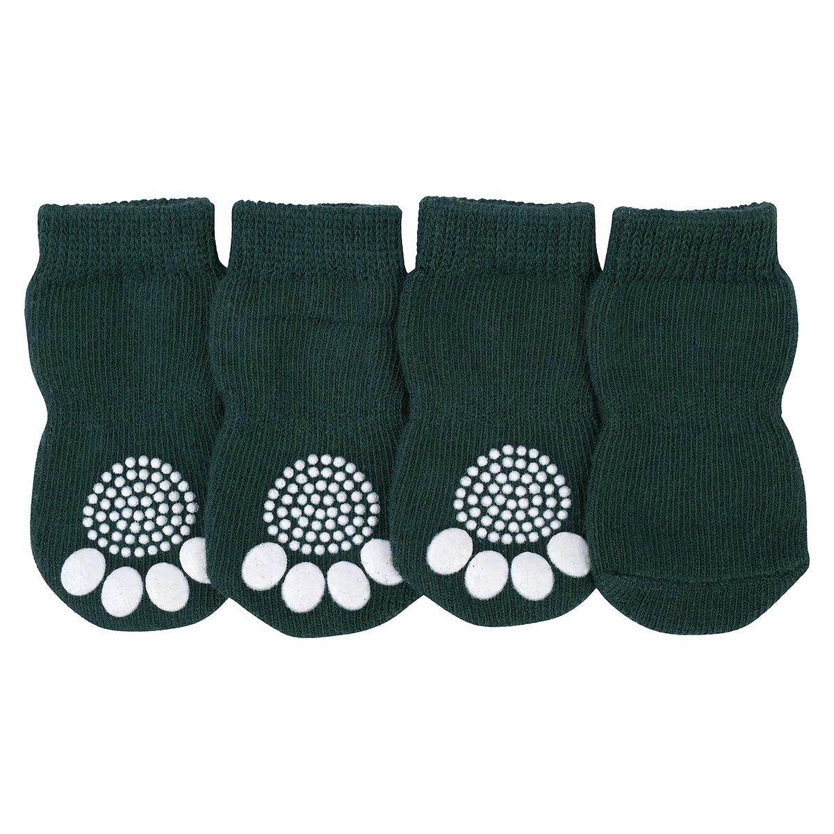 Lexi & Me Dog Grippy Socks 4 Pack Forest Green