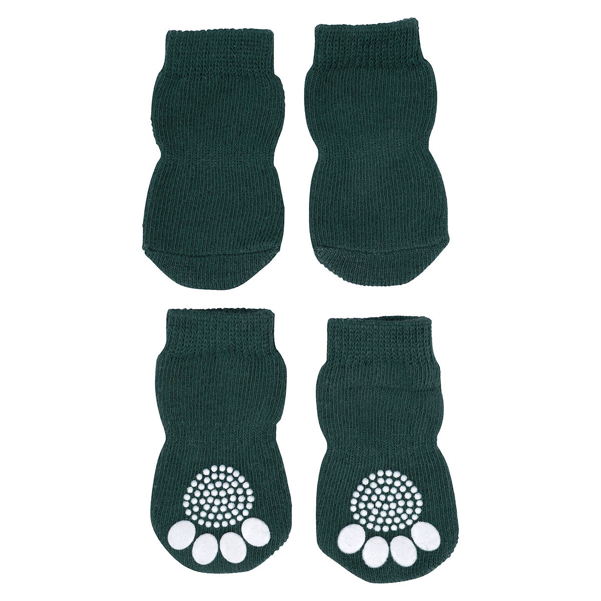 Lexi & Me Dog Grippy Socks 4 Pack Forest Green