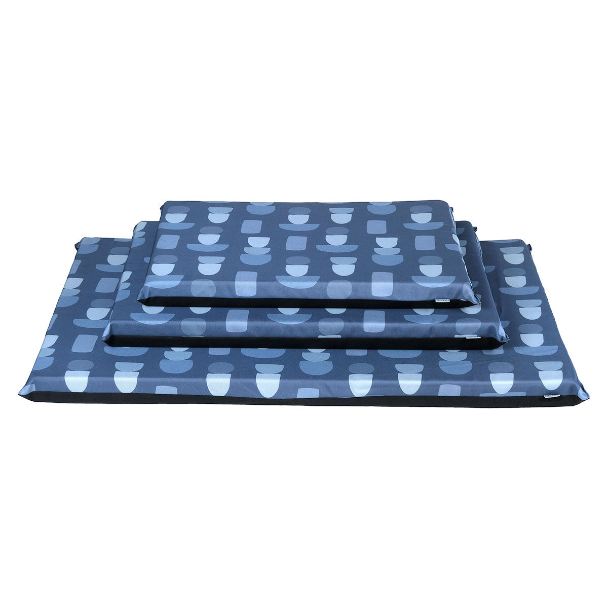 Lexi & Me Kennel/Crate Mat Steel Blue Geo Large/X-Large