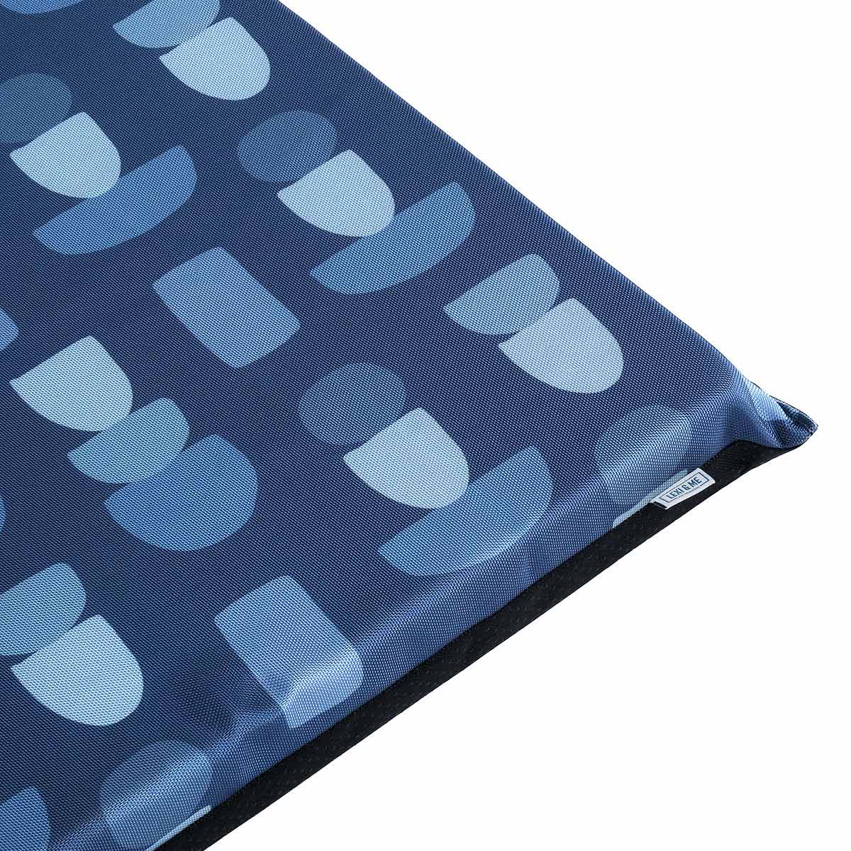 Lexi & Me Kennel/Crate Mat Steel Blue Geo Large/X-Large