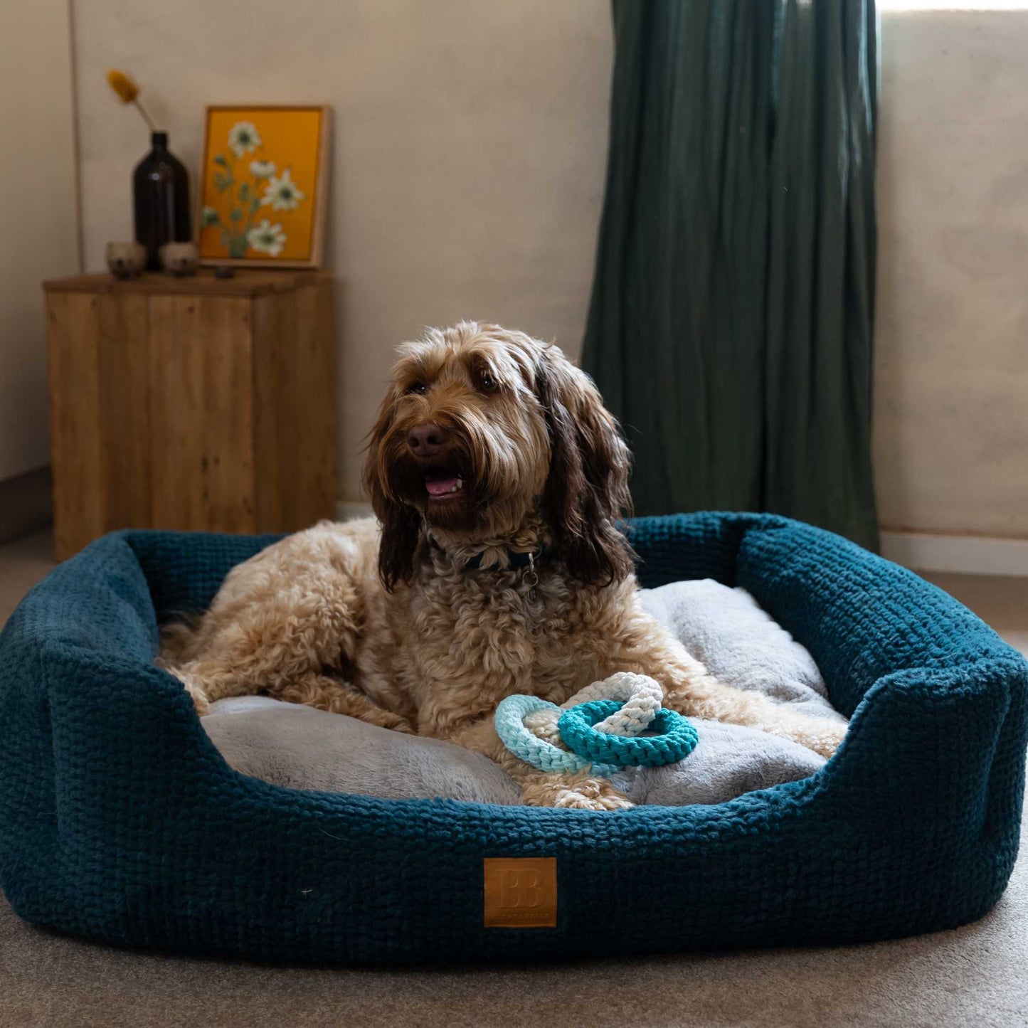 Buddy & Belle Bolster Bed Deep Ocean