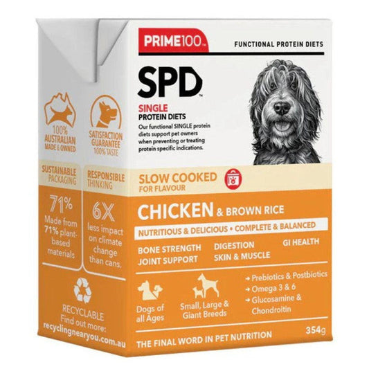 Prime100 SPD Slow Cooked Chicken & Brown Rice Wet Dog Food