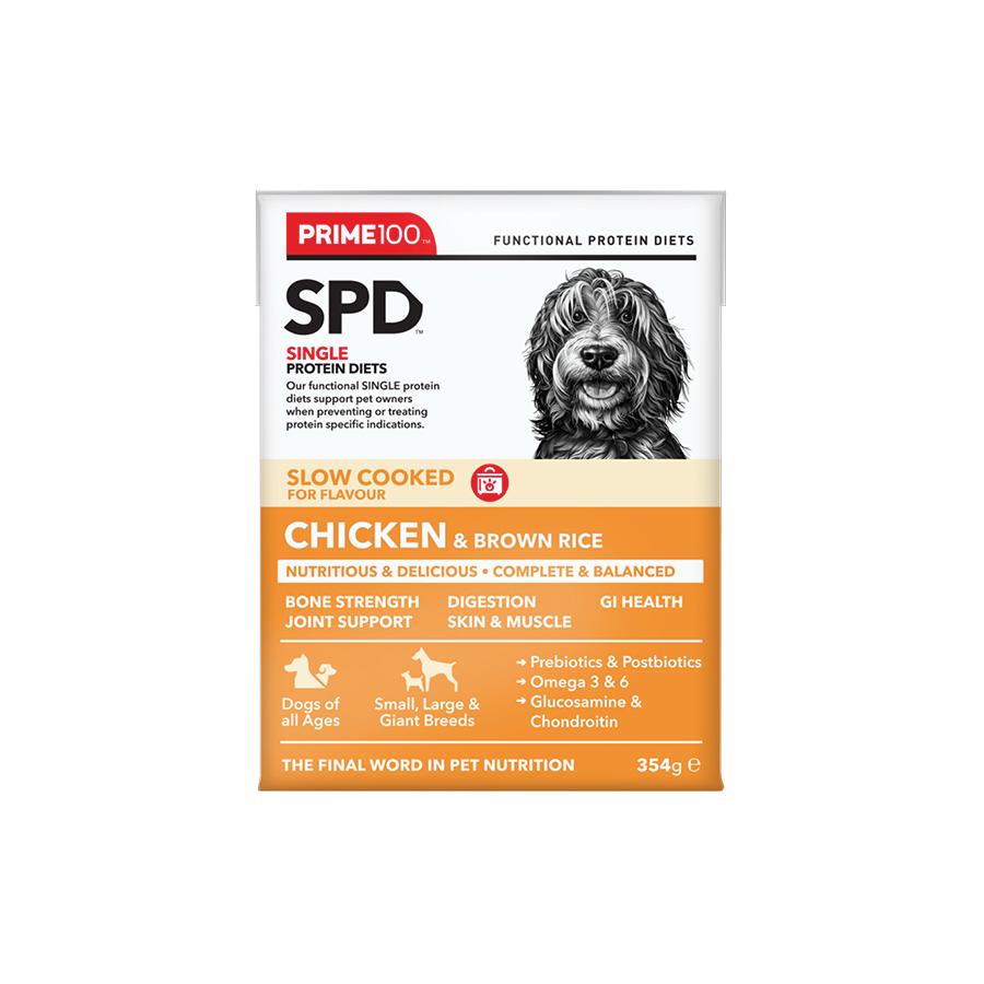 Prime100 SPD Slow Cooked Chicken & Brown Rice Wet Dog Food