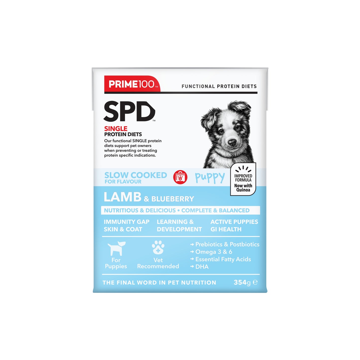 Prime100 SPD Slow Cooked Lamb and Blueberry Puppy Wet Dog Food