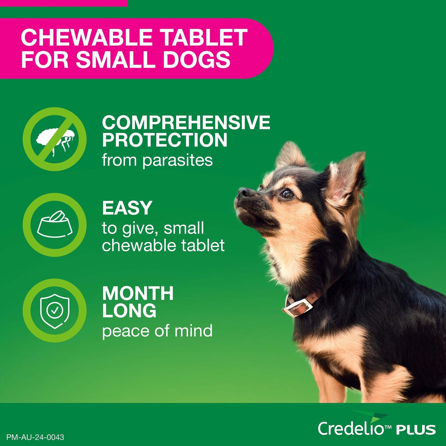 Credelio PLUS Chewable Tablets For Small Dogs 2.8-5.5kg