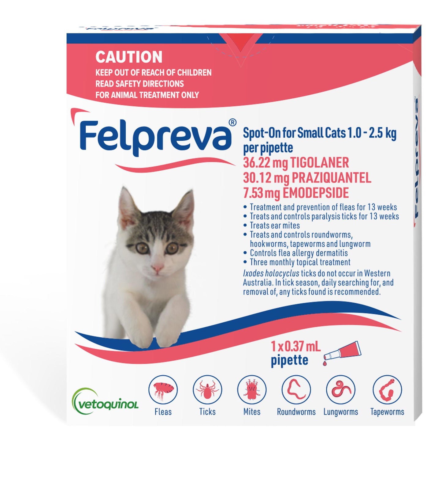 Felpreva Spot On Solution For Small Cats 1-2.5kg