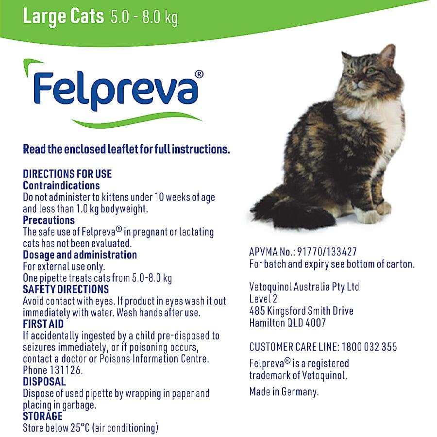 Felpreva Spot On Solution For Large Cats 5-8kg