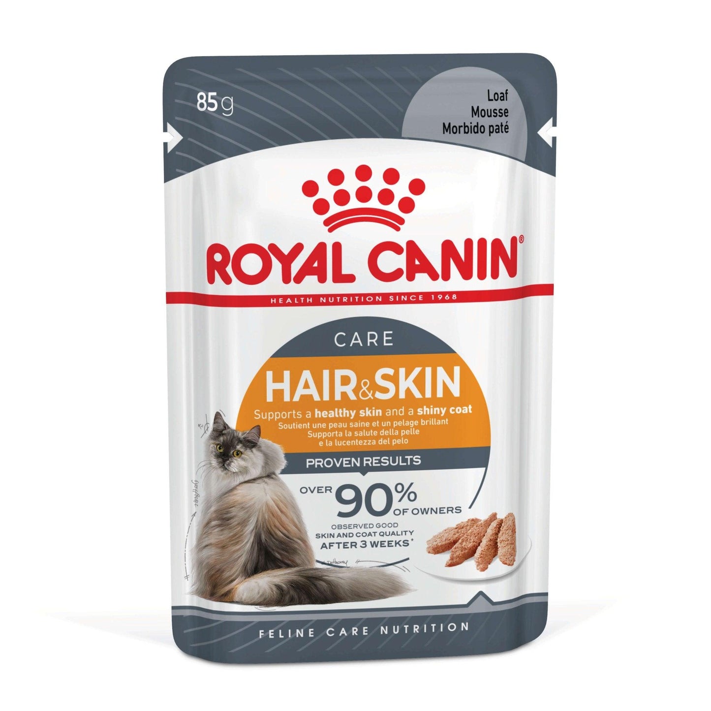 Royal Canin Hair & Skin Loaf Adult Wet Cat Food Pouches