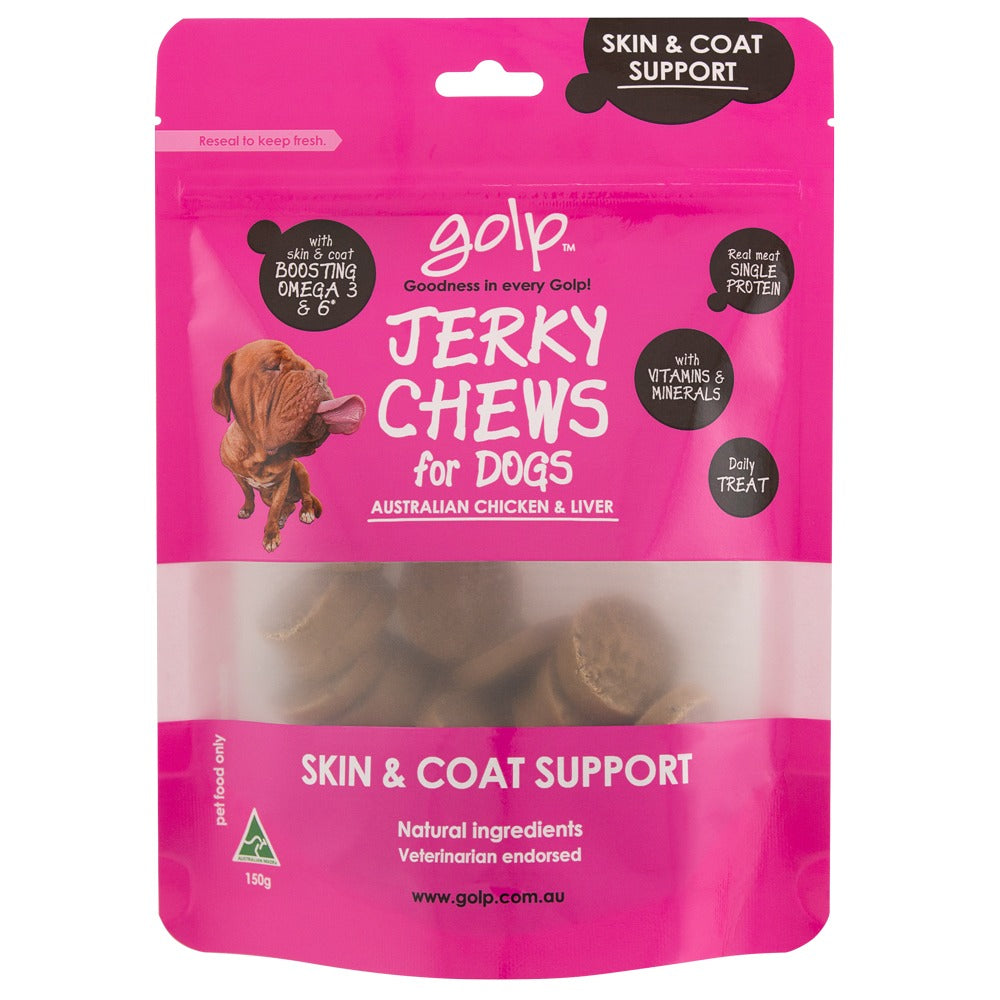 Golp Jerky Chews Chicken & Liver Dog Treats 150g