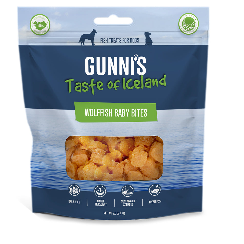 Gunni's Wolffish Baby Bites Dog Treats 71g