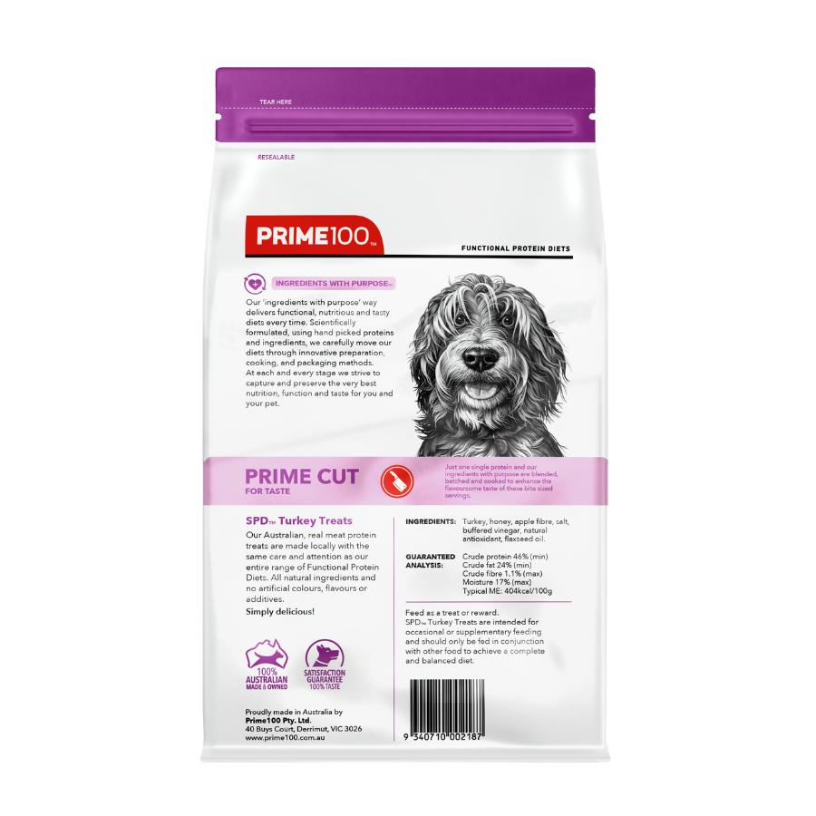 Prime100 SPD Prime Cut Turkey Dog Treats 100g