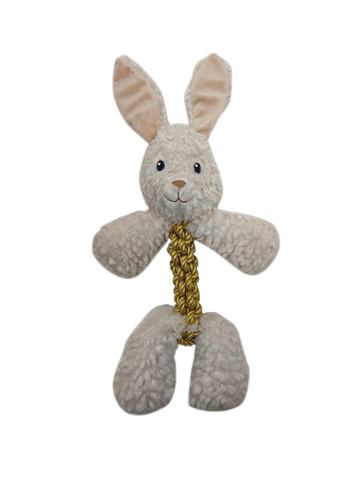 Bark-A-Boo Winter Woodland Rope Twist Bunny Dog Toy