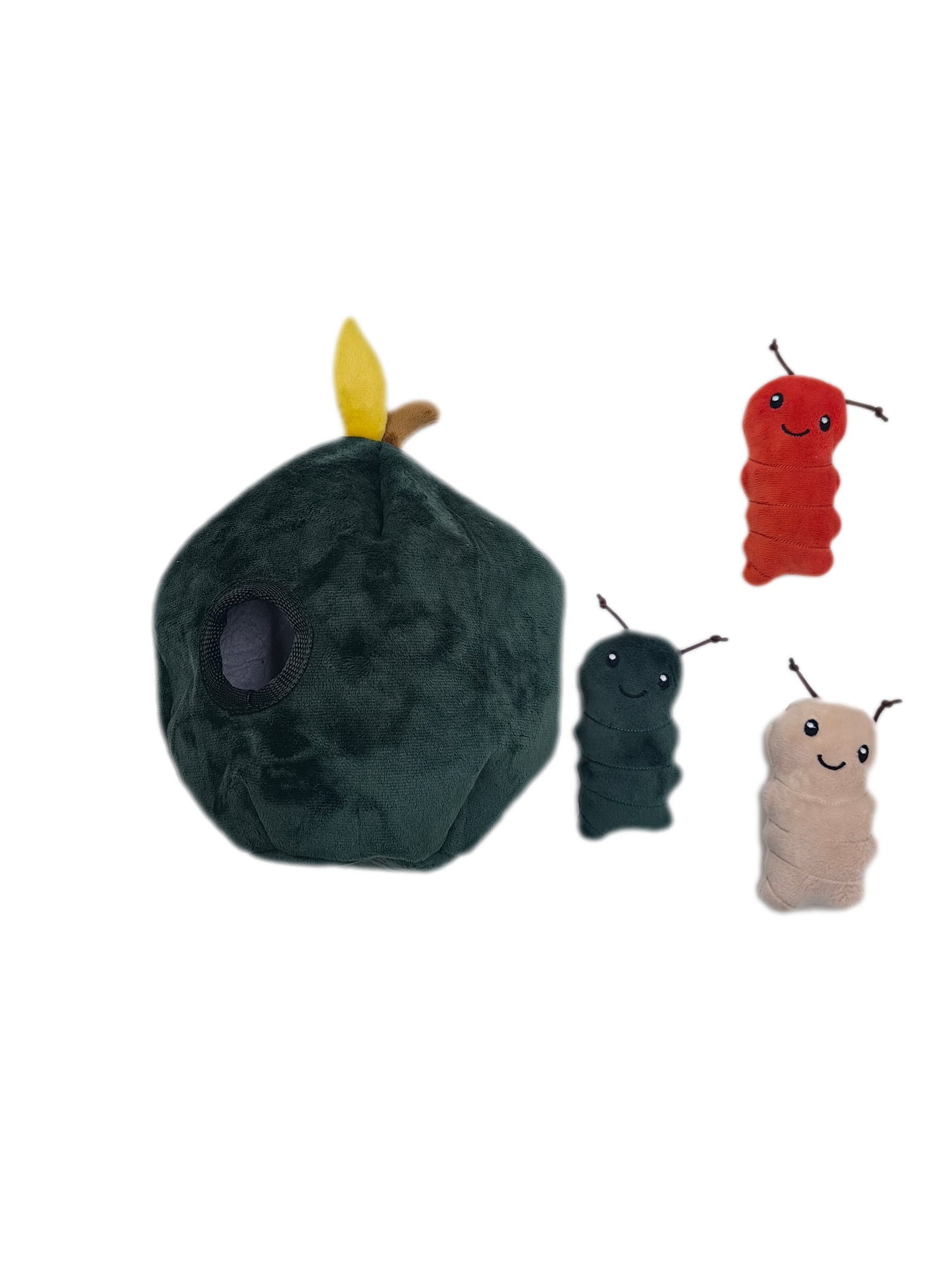 Bark-A-Boo Winter Woodland Corduroy Apple Burrow Dog Toy