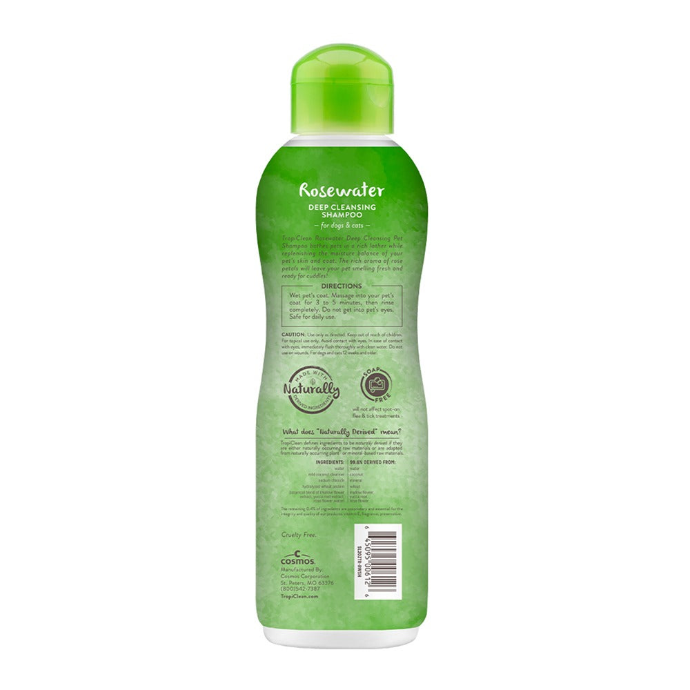 TropiClean Rosewater Deep Cleansing Shampoo, 592ml