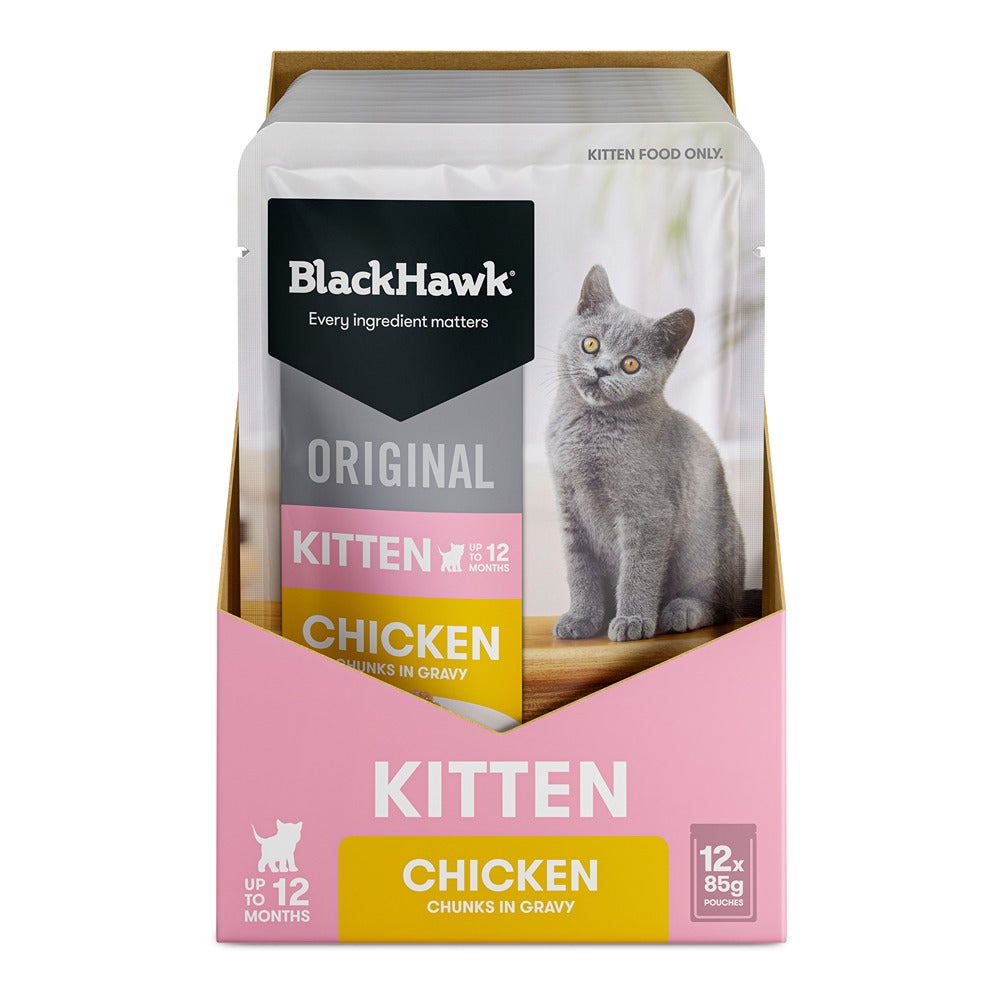 Black Hawk Original Chicken in Gravy Wet Kitten Food