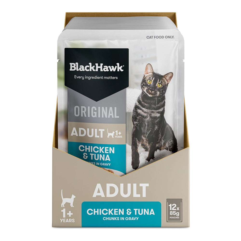 Black Hawk Original Chicken Tuna in Gravy Wet Cat Food