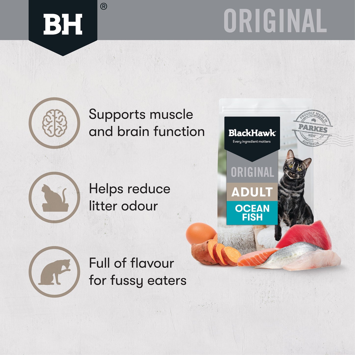 Black Hawk Original Ocean Fish Dry Cat Food