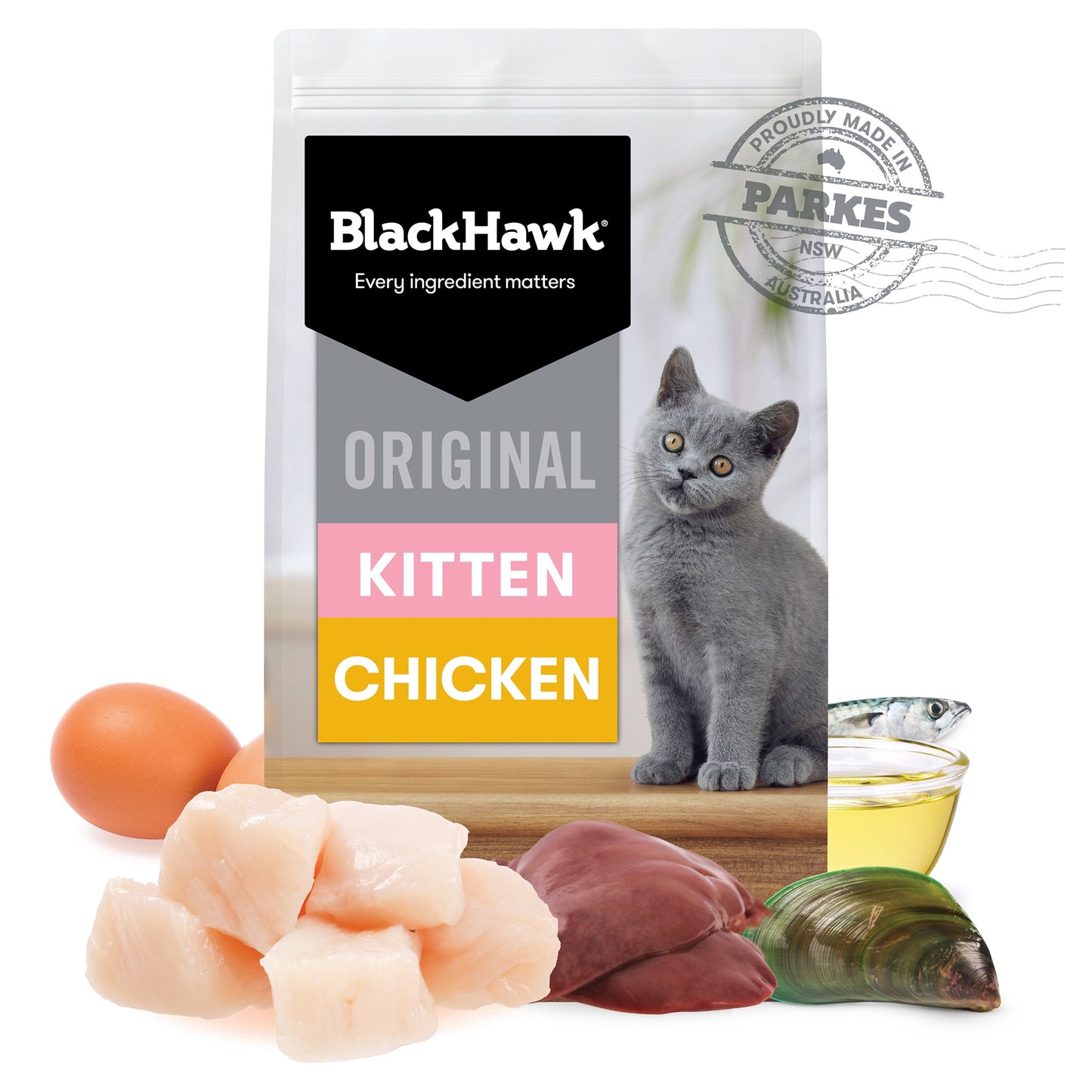 Black Hawk Original Chicken Dry Kitten Food