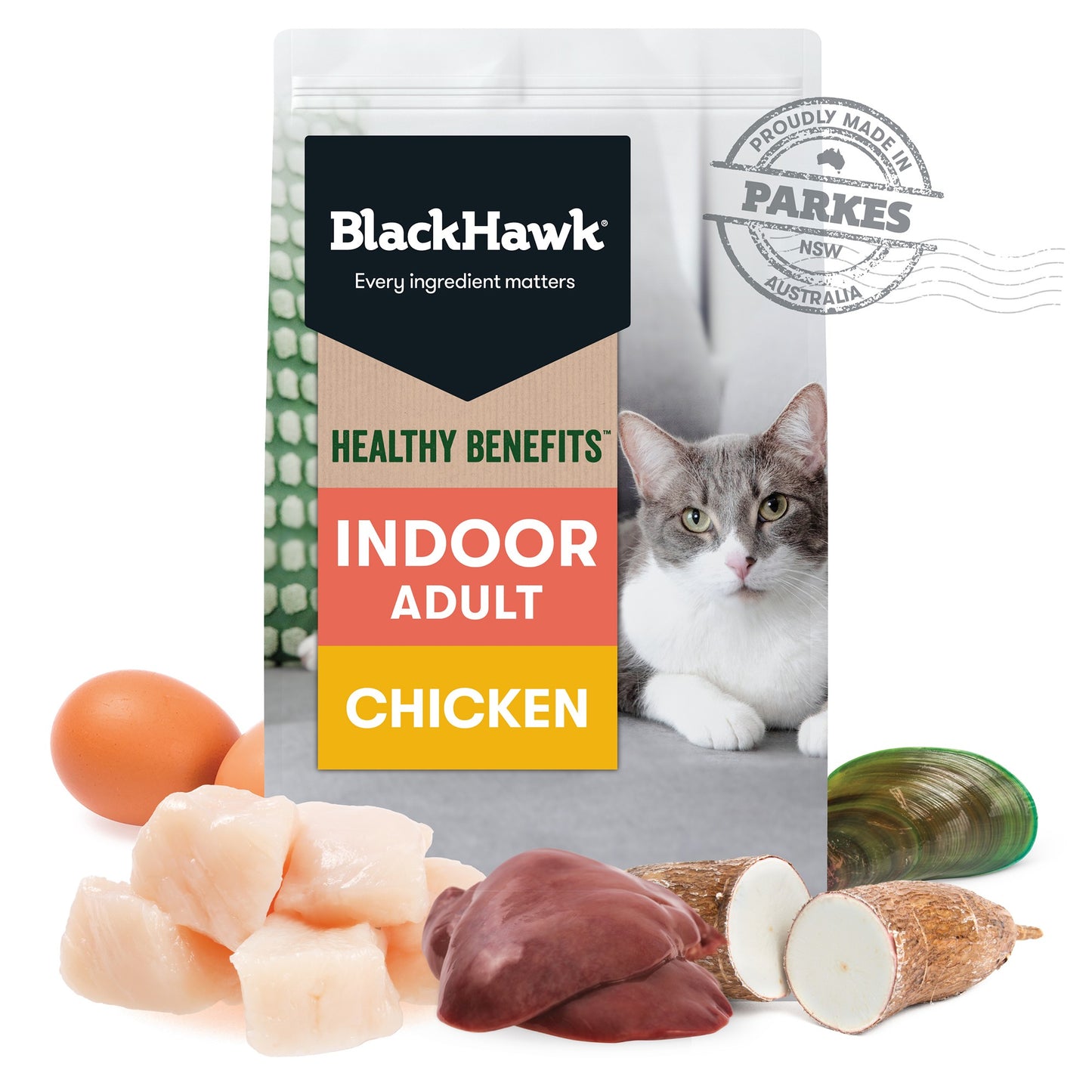 Black Hawk Healthy Benefits Indoor Chicken Dry Cat Food