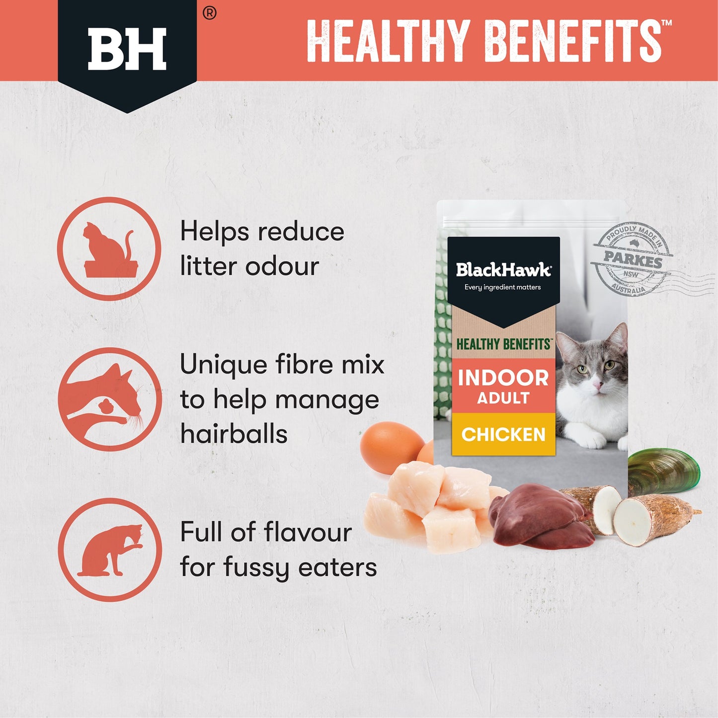 Black Hawk Healthy Benefits Indoor Chicken Dry Cat Food