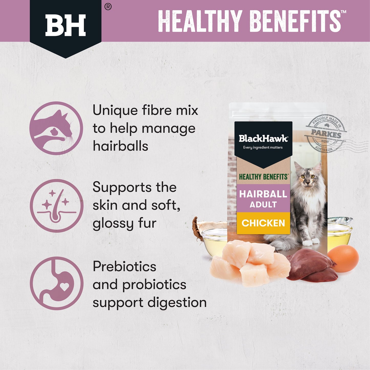 Black Hawk Healthy Benefits Hairball Chicken Dry Cat Food