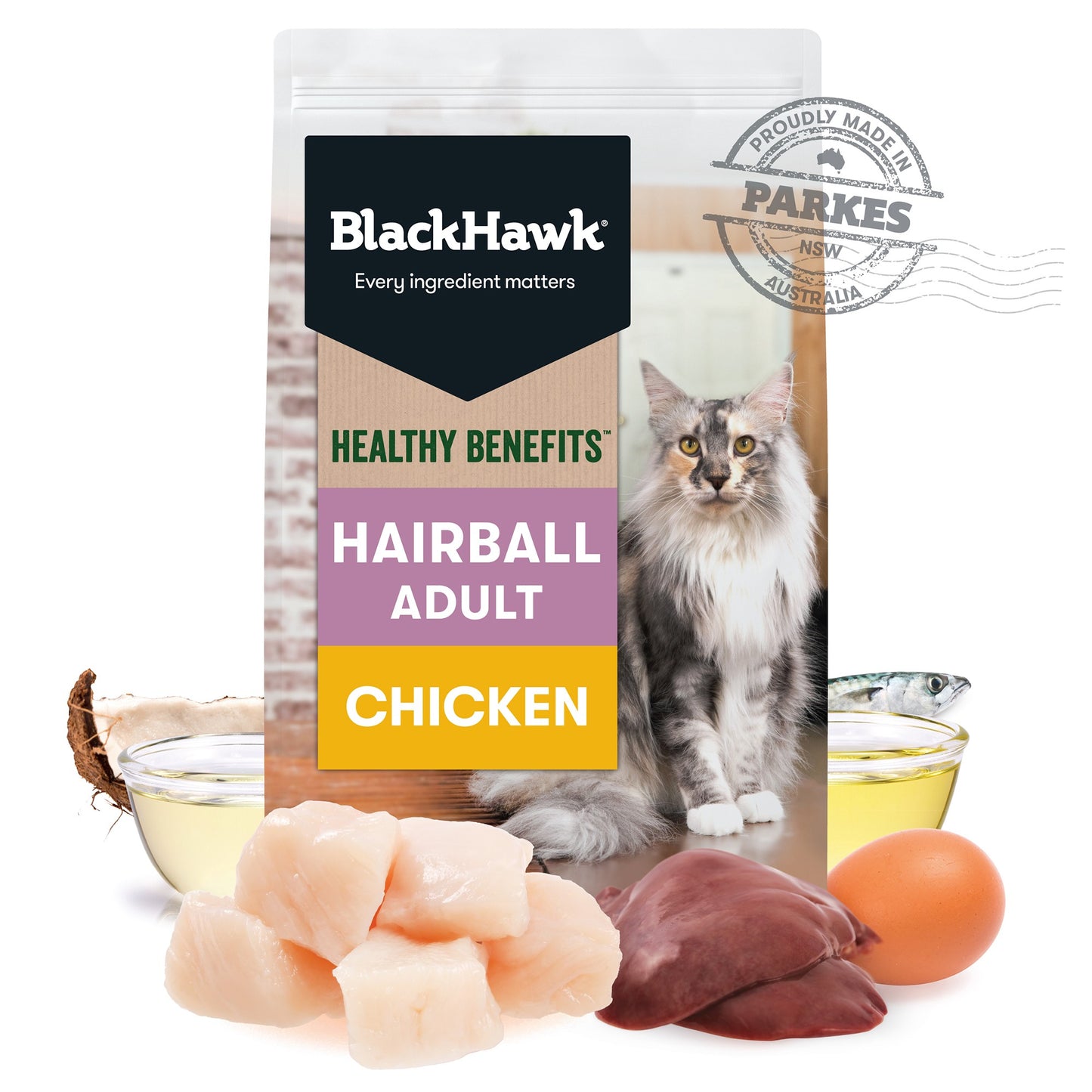 Black Hawk Healthy Benefits Hairball Chicken Dry Cat Food